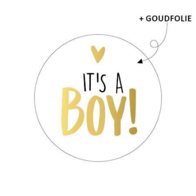Sluitsticker | Geboorte | it's a boy