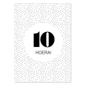 Ansichtkaart | 10 Hoera!