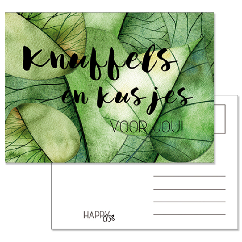 Ansichtkaart | Knuffels en kusjes