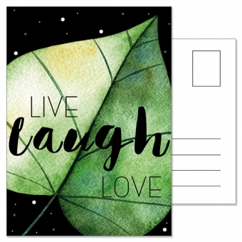 Ansichtkaart | Live laugh love
