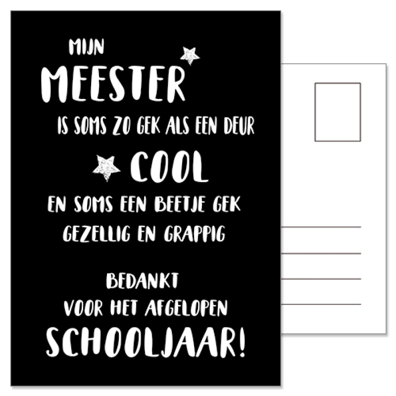 Ansichtkaart | Mijn meester
