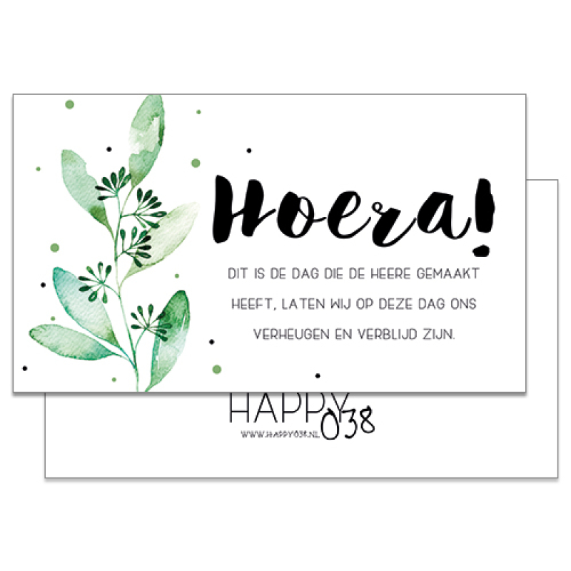 Kadokaartje: hoera, dit is de dag