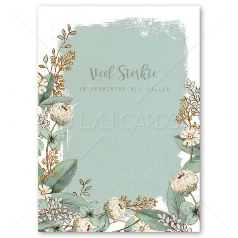 Postkaart | Veel sterkte, in gedachten bij jullie