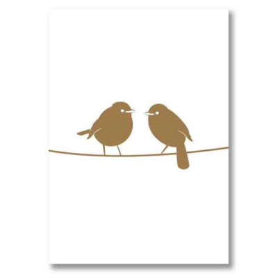 Postkaart | Vogels op touw