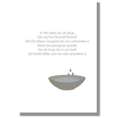 Postkaart | In het water van de doop