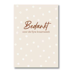 Postkaart | Bedankt voor de fijne kraamweek