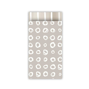 5 stuks Kadozakjes | dot design | beige | M 12x19 cm 