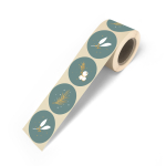 Sluitsticker | Petrol stickers | Goudfolie | 10 stuks