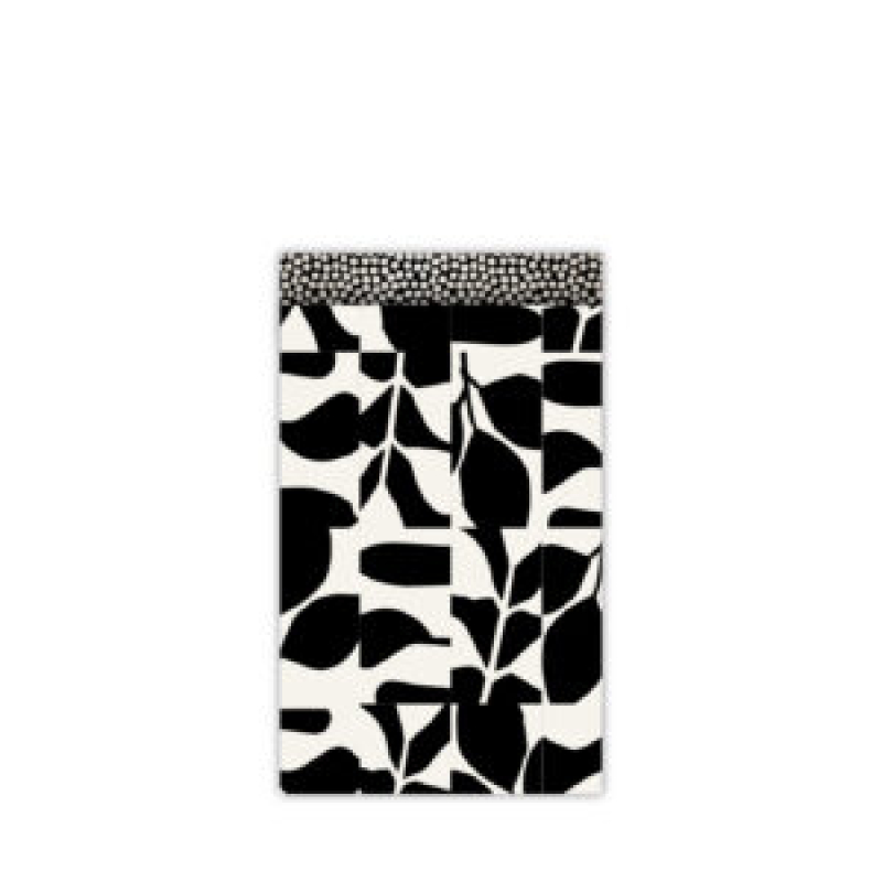5 stuks Kadozakjes |Abstract Botanics | zwart/wit | M 12x19 cm 