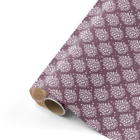 Inpakpapier | 50cm | 3M | Dennenappel paars - goud