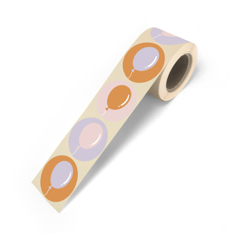 Sluitsticker | Ballon | warm | 10 stuks