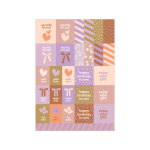 Stickervel | Feest | Oud roze/lila