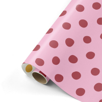 Inpakpapier | 50 cm | 3M | stippen | roze/rood
