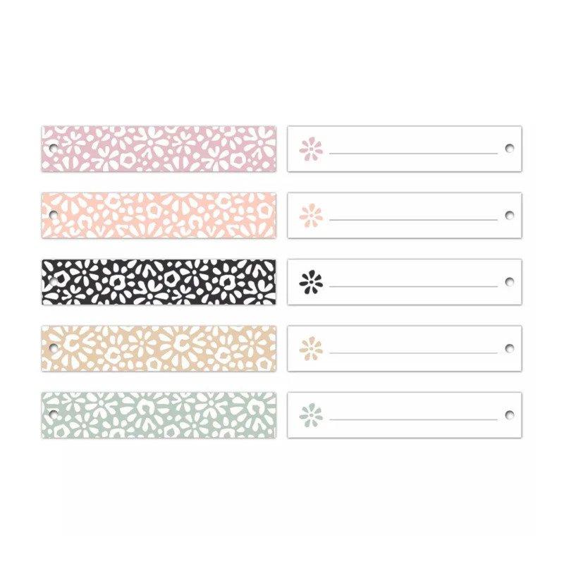 Kadolabel | Flowers Ribbon | 5 stuks