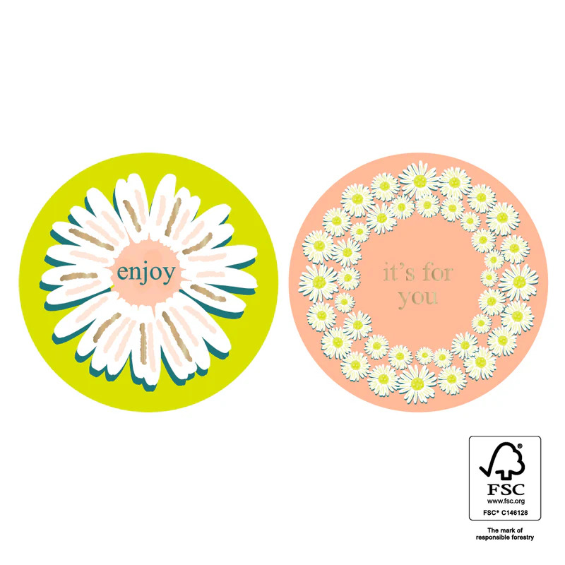 Sluitsticker | bloemenveld | Vrolijk | 10 stuks