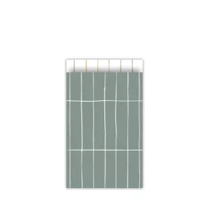 Kadozakje | Slim tiles | petrol/wit | M 12x19cm | 5 stuks