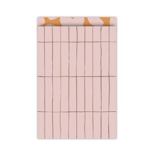 5 stuks Kadozakjes | slim tiles | roze/bruin | L 17x25 cm 