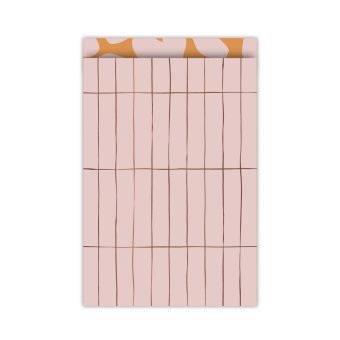 5 stuks Kadozakjes | slim tiles | roze/bruin | L 17x25 cm 
