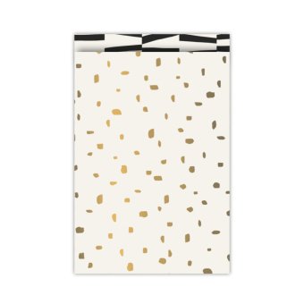 5 stuks Kadozakjes | minimal dots | wit-goud | L 17x25 cm 