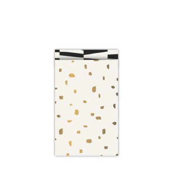 5 stuks Kadozakjes | Minimal dots | wit/goud | M 12x19 cm 