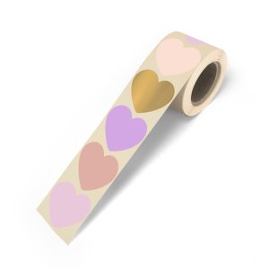 Sluitsticker | Hart multicolor warm | 10 stuks