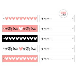 Kadolabel | Neon Ribbon | 5 stuks