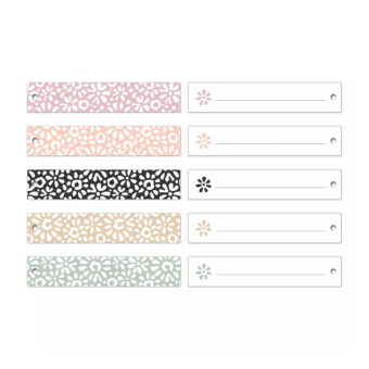 Kadolabel | Flowers Ribbon | 5 stuks