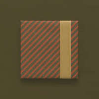 Inpakpapier | 70 cm | 3 m | Gestreept cognac/groen/goud