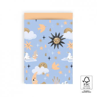 Kadozakje | Baby dreams gold - orange  | L 17x25 cm | 5 stuks