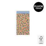 Kadozakje | Dots gold Blue/Fluor orange | S 7x13cm