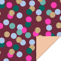 Kadozakje | Big Confetti Beet Red - Peach | L 17x25 cm | 5 stuks