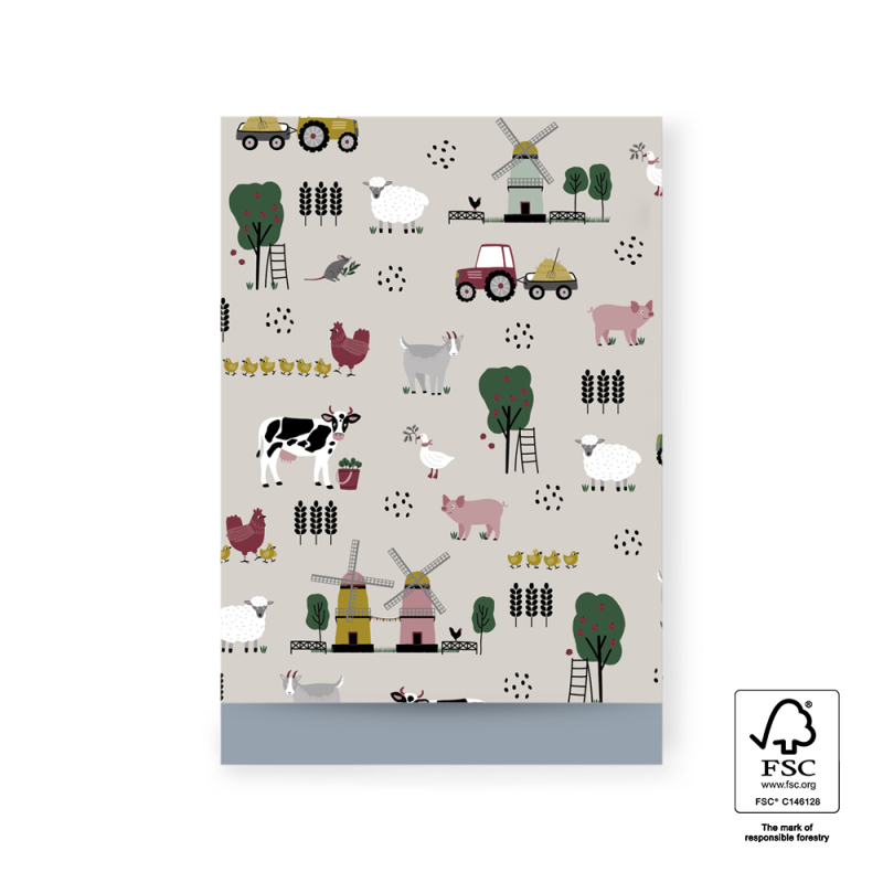 Kadozakje | Farm - Ice blue | L 17x25 cm | 5 stuks