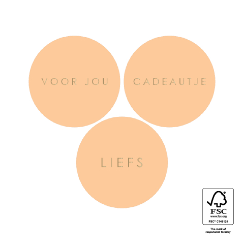 Sluitstickers | Voor jou, Cadeautje & Liefs | 35 mm  | 10 stuks
