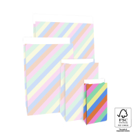 Blokbodemzak XL | Lila veldbloemen | 27 x 15 x 34 cm