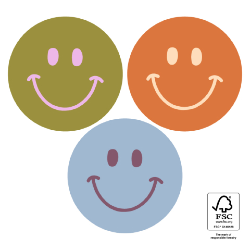 Sluitsticker 55mm | Smiley |multi  | 10 stuks