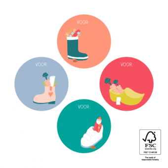 Sluitsticker | Sint multi schoen | 4 stuks