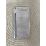 Kadopakketje | Boodschappenlijstje met balpen 