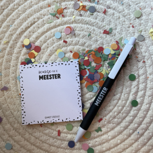 Kadoset | Post-it notes  met balpen meester