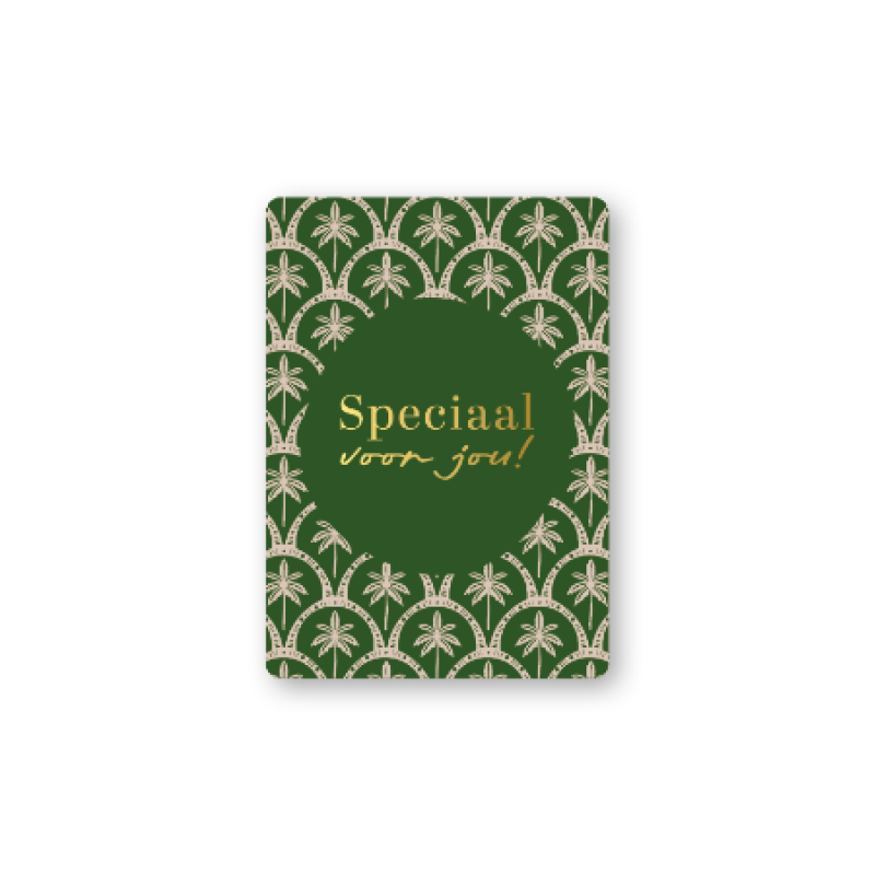 Kadokaartje A7 | Speciaal voor jou | groen | Goudfolie