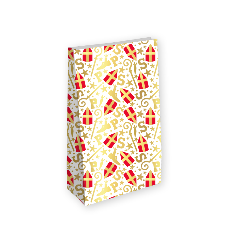 Blokbodemzak M | Mijterfeest | 14 x 8 x 26 cm