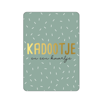 Postkaart | Kadootje en een kaartje | Goudfolie