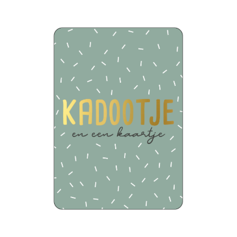 Postkaart | Kadootje en een kaartje | Goudfolie