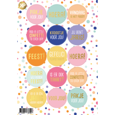 Stickervel | confetti feest