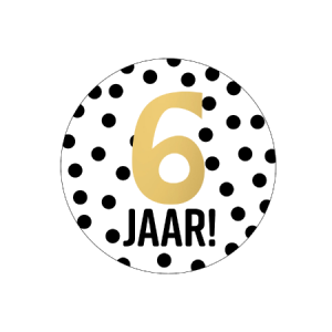 Sluitsticker | 6 jaar | 10 stuks