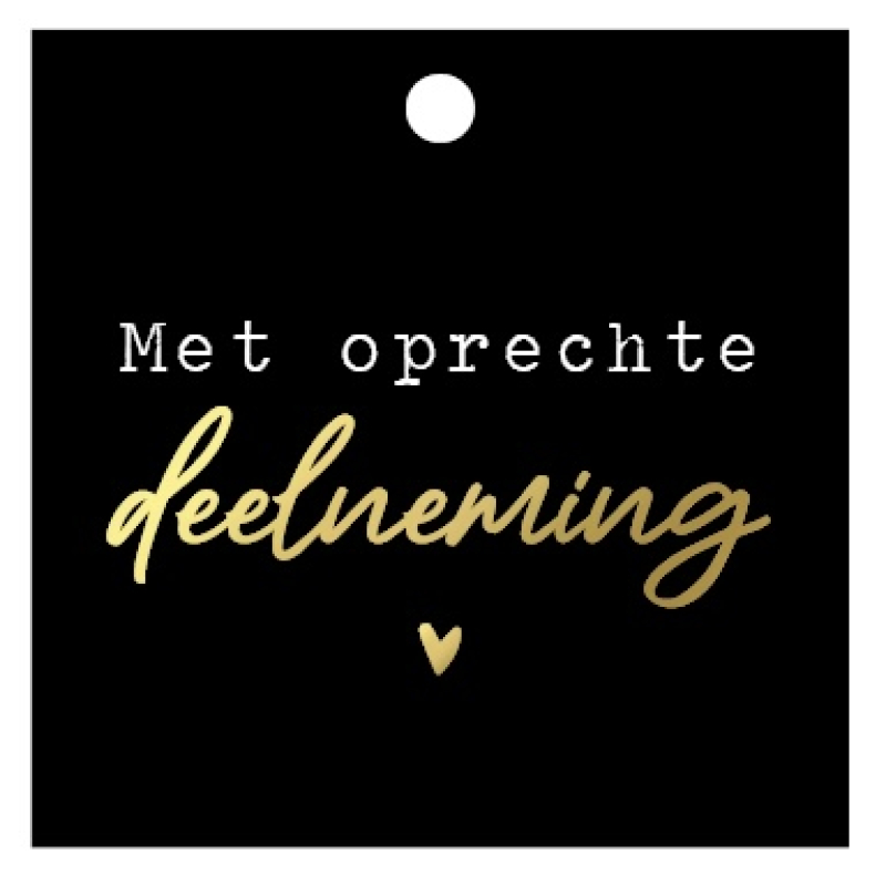 Kadolabel | Met oprechte deelneming 