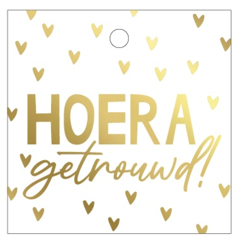 Kadolabel | Hoera getrouwd