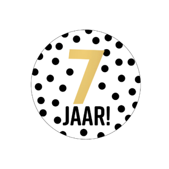 Sluitsticker | 7 jaar | 10 stuks