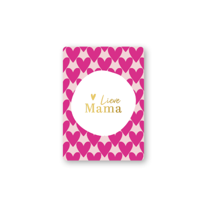 Kadokaartje A7 | Lieve mama | Goudfolie