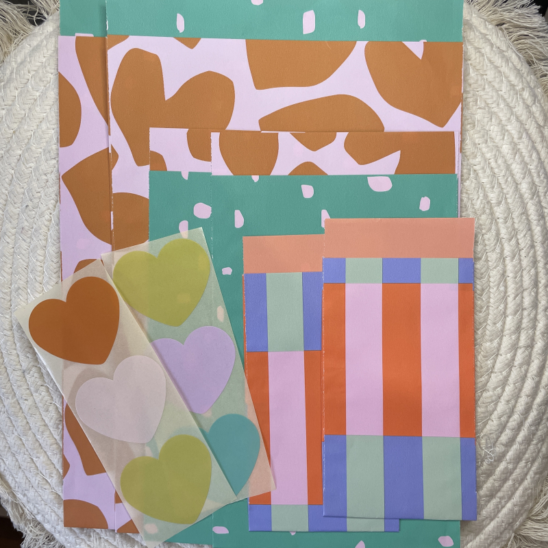 Inpakset | Diversen | 6 kadozakjes en 6 stickers