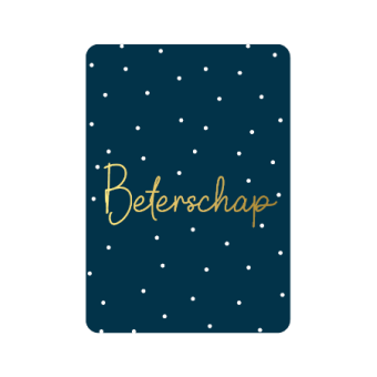 Postkaart | Beterschap | goudfolie